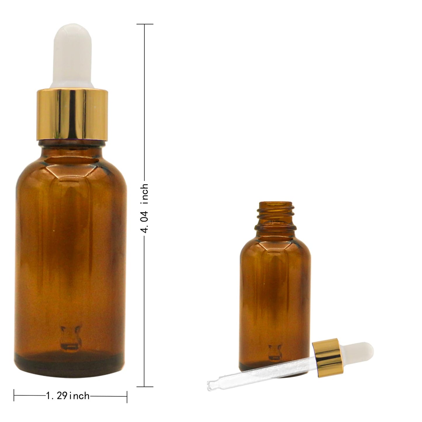 AGZHTYJQ Set of 12, 1 oz Amber Dropper Bottles for Essential Oils, Perfumes with 2 Funnels & 12 Labels -30ml Amber Glass with Eye Droppers - Tincture Bottles, Leak Proof Travel for Liquids