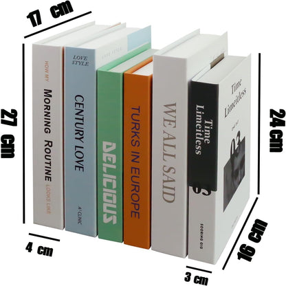 EFH 6 (Set 1) Pcs Faux Books for Modern Decoration - Fashionable Fake Books for Home Decor - Aesthetic Entryway, Coffee