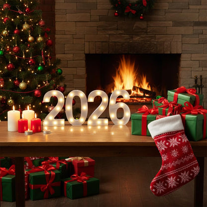 2026 LED Marquee Numbers, LED Marquee Letter Lights New Year Decor, Grad 2026 Sign Light up Letters for Graduation Decorations, Class of 2026 Light Up Numbers for High School College Graduation Party
