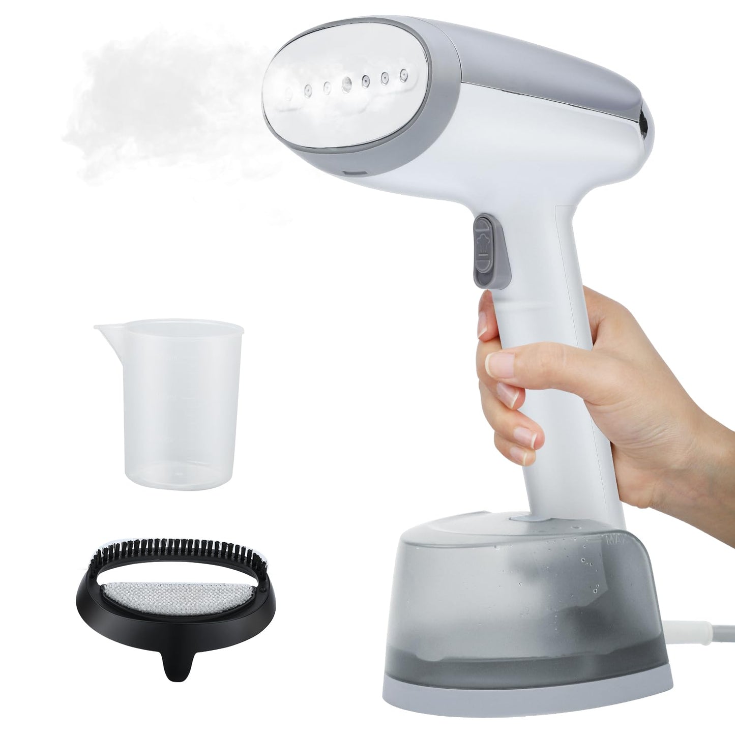 Steamer for Clothes Handheld Clothes Steamer 1300W Portable Garment Steamer Auto Shut-off 20-Second Fast Heat-up with Adjustable Steam 12.34oz Detachable Water Tank for Home Office Travel