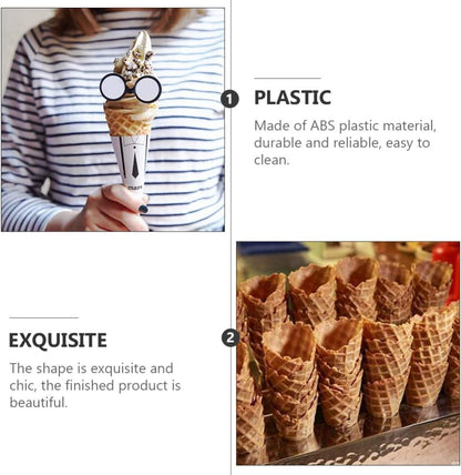 Hemoton Ice Cream Waffle Cone Roller, Krumkake Cone Maker Wooden Pastry Waffle Cake Kitchen Baking Tool