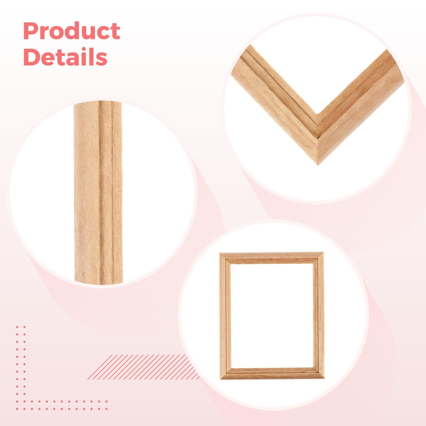 30PCS Miniature Picture Frame Blanks, 2.9x2.4 Inch Unfinished Mini Picture Frames for DIY Crafts, Farmhouse Decor, Jewelry & Small Item Organization