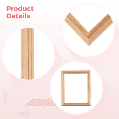 30PCS Miniature Picture Frame Blanks, 2.9x2.4 Inch Unfinished Mini Picture Frames for DIY Crafts, Farmhouse Decor, Jewelry & Small Item Organization