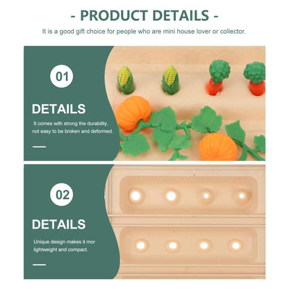 NUOBESTY Mini Shovel Rake Farm Model Kit Vegetable Figurines Mini Garden Tools Dollhouse Decorations Miniature Field Scene Landscape Outdoor Small Ornament Resin 1 Set