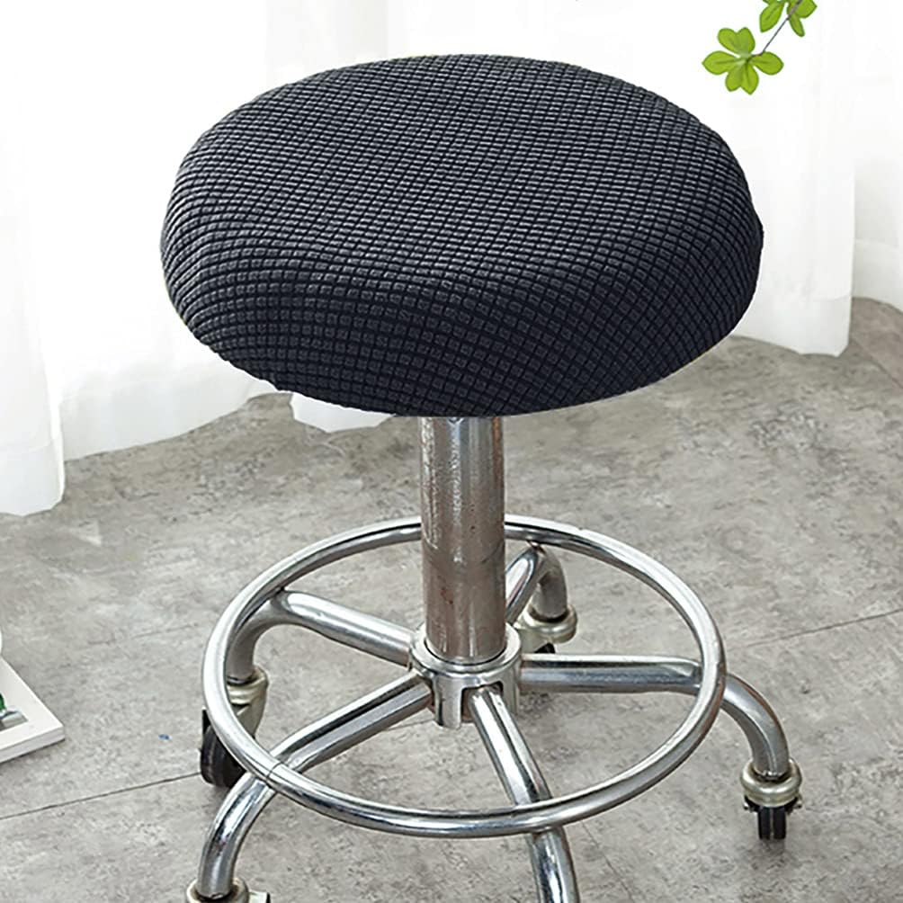 Garneck 1pc Round Stool Cover, Slipcover for Counter Stool, Bench, Outdoor Recliners, Dining Chair Polyester Cover