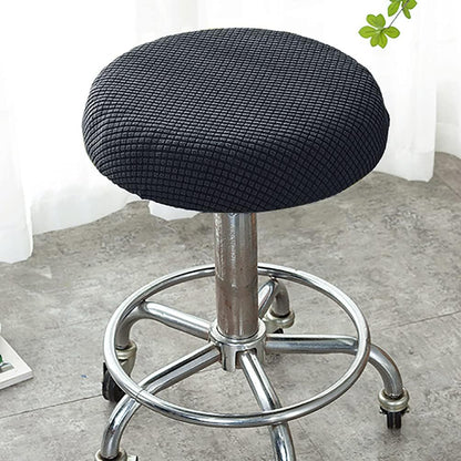 Garneck 1pc Round Stool Cover, Slipcover for Counter Stool, Bench, Outdoor Recliners, Dining Chair Polyester Cover