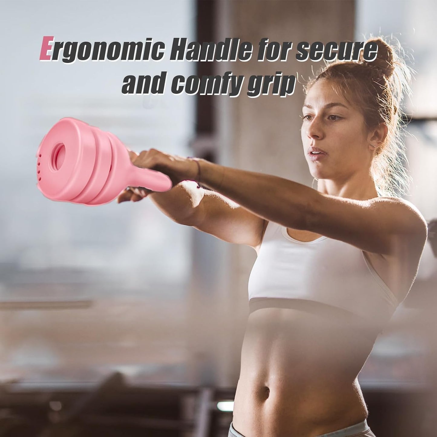 Adjustable Kettlebell Weight Set: 3-in-1 Kettlebells (5lbs 8lbs 12lbs) for Home Gym Full-Body Workout Strength Training Weight Loss | Good for Beginners