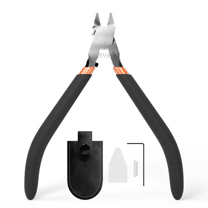 Model Nippers with Ultra-thin Single Edge, Uleey 4.9 inch Sprue Cutter for Beginners to Build Gundam, U02 Model Cippers for Plastic Model Repairing and Fixing (Black)