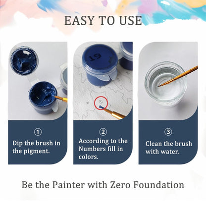 Natuyalo Framed Paint by Numbers Kit for Adults - Colorful Flowers DIY Adult Paint by Number Kits Vase Acrylic Canvas Painting for Adults Beginners Art Crafts with Frame, 12x12 Inch