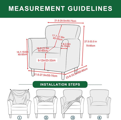 1 Grey,1PC) Stretch Chair Covers with Arms Piece Accent Chair Cover Banquet Armchair Slipcover Ice Patterned Jacquard