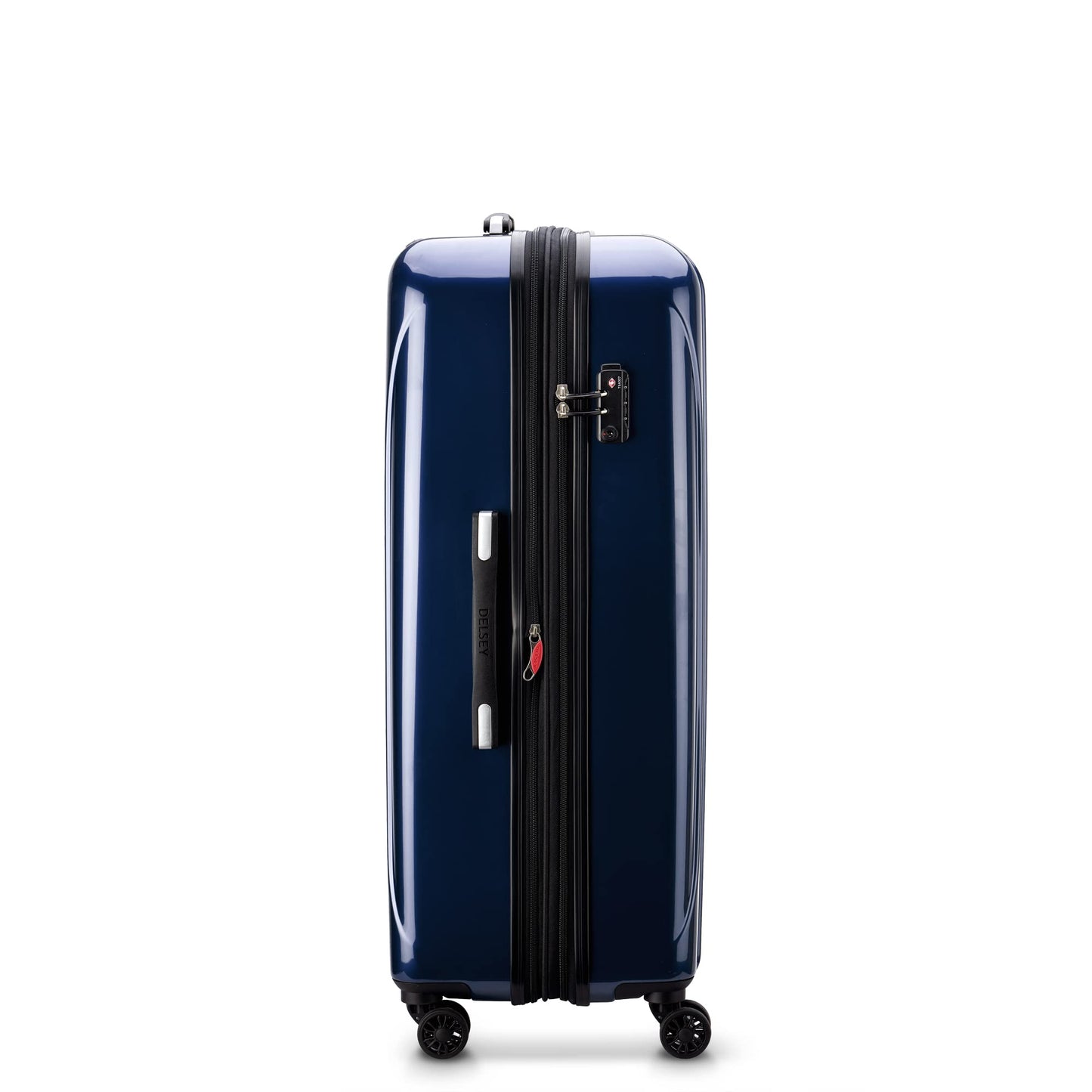 DELSEY PARIS Helium Aero Hardside Expandable Luggage with Spinner Wheels, Blue Cobalt, Checked-Large 28 Inch