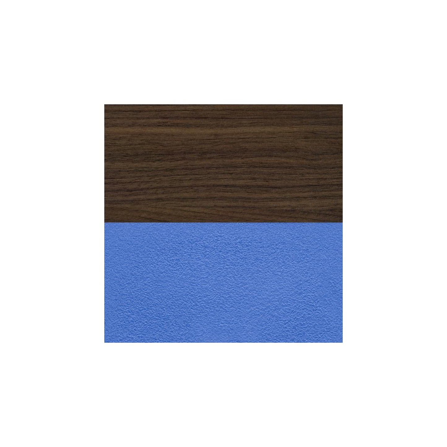 Regency Kobe 72 x 30 in. T-Base Training Seminar Table- Neo Walnut, 2 M Stack Chairs- Blue