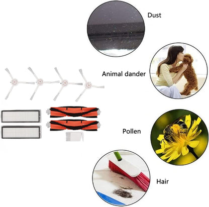 Vacuum Mop Brush Filters Accessories for Sweeping Robot Vacuum Mop, Replacement Filters, Silicone Flat Comb Kit