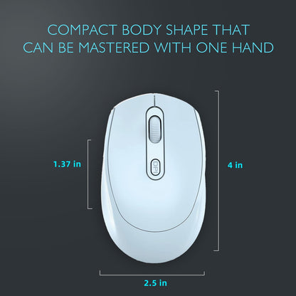 ONE-UP Wireless Mouse, 2.4G, Silent, USB Nano Receiver, for Laptop, Chromebook, PC, Mac, Windows and School Work (Black)