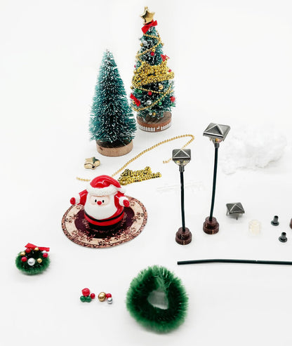 CUTEROOM DIY Miniatures Dollhouse Kit for Adults-Christmas Prologue, Doll House DIY Miniature Building Kit with LED, Birthday Valentine's and Christmas Day Gift for Adult