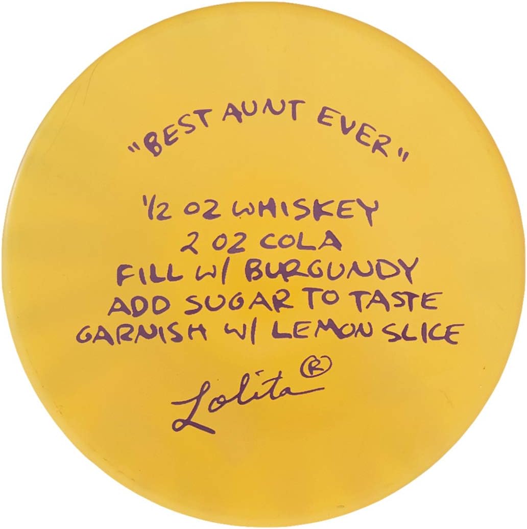 Lolita Best Aunt Ever Artisan Painted Wine Glass Gift