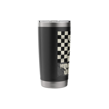 Anti-Racist Ska Punk 2-Tone Chess Checked OI Rude Boy Stainless Steel Insulated Tumbler