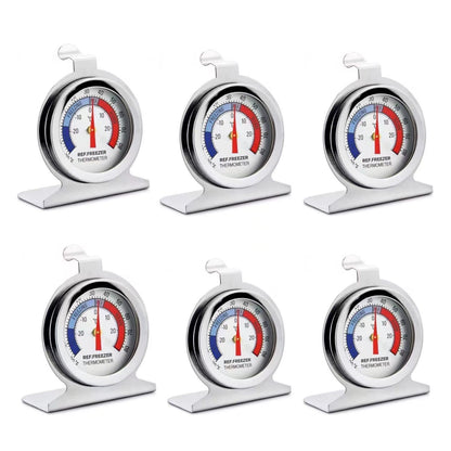 Large Dial Freezer Thermometer, 6 Pack Refrigerator Freezer Thermometer for Fridge Temperature Cooler