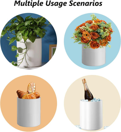 Utensil Holder for Kitchen Countertop, Ceramic Cooking Utensil Holder, Large Modern Spatula Organizer, 6.5”H x 5.5”D
