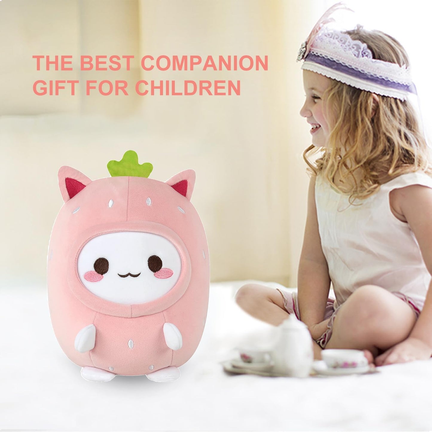 2-in-1 Kids Travel Pillow - Deformable Kids Neck Pillow for Traveling, Soft U-Shaped Pillow with Adorable Animal