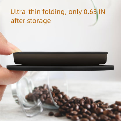 2-Packs Travel Collapsible Paperless Pour Over Coffee Dripper Kit with Stainless Steel Filter, Travel Pour Over Coffee Maker Camping, Silicone Coffee Strainer Pour Over Single Cup (Brown+Black)