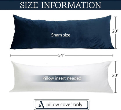 20 54 Inch MoonRest Classic Microsuede Body Pillow Pillowcase - Ultra-Soft Plush - Hidden Zipper X - Burgundy