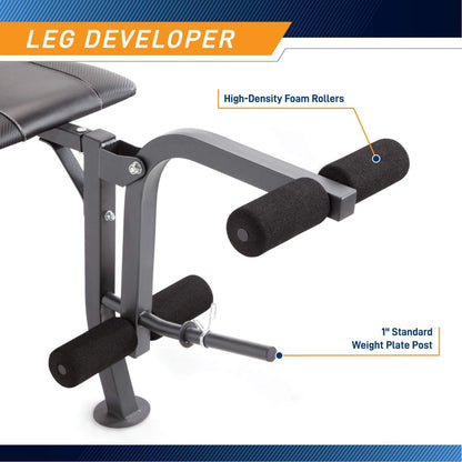 Marcy MD-2082W Diamond Elite MD Standard Bench with 100 lb. Weight Set, Incline