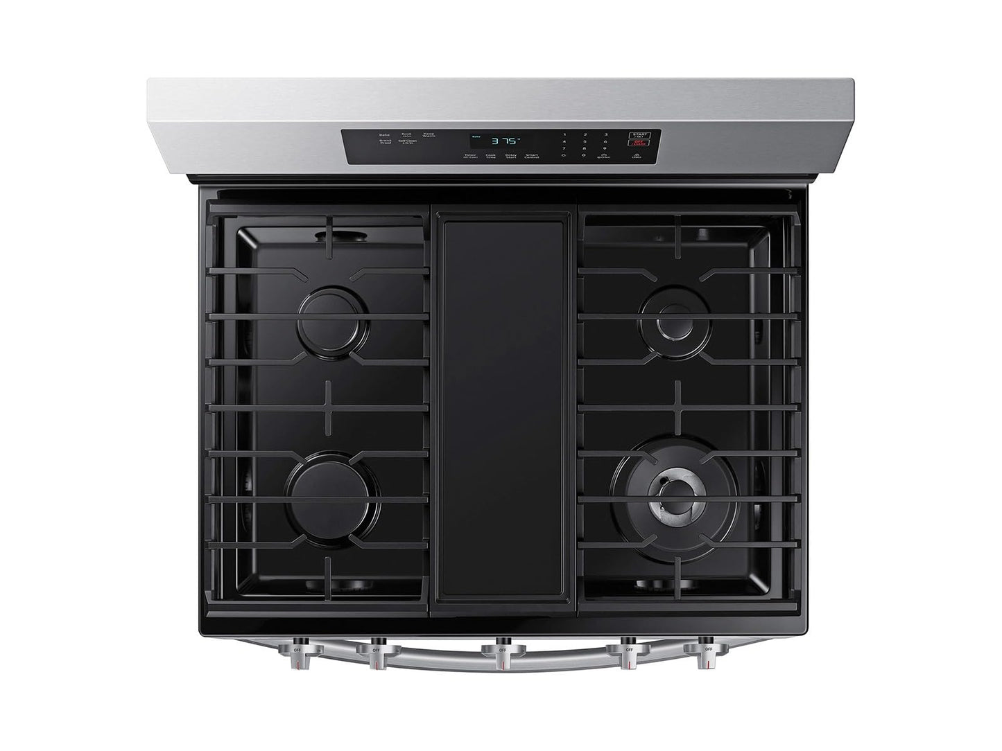 Samsung 6.0 Cu. Ft. Smart Freestanding Gas Range with 18K BTU Dual Ring Power Burner and Self Clean, Stainless Steel, NX60A6311SS/AA