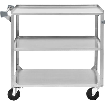 Global Industrial 3 Shelf Stainless Steel Utility Cart, 30-3/4 x 18-3/8 x 33, 300 Lb Cap