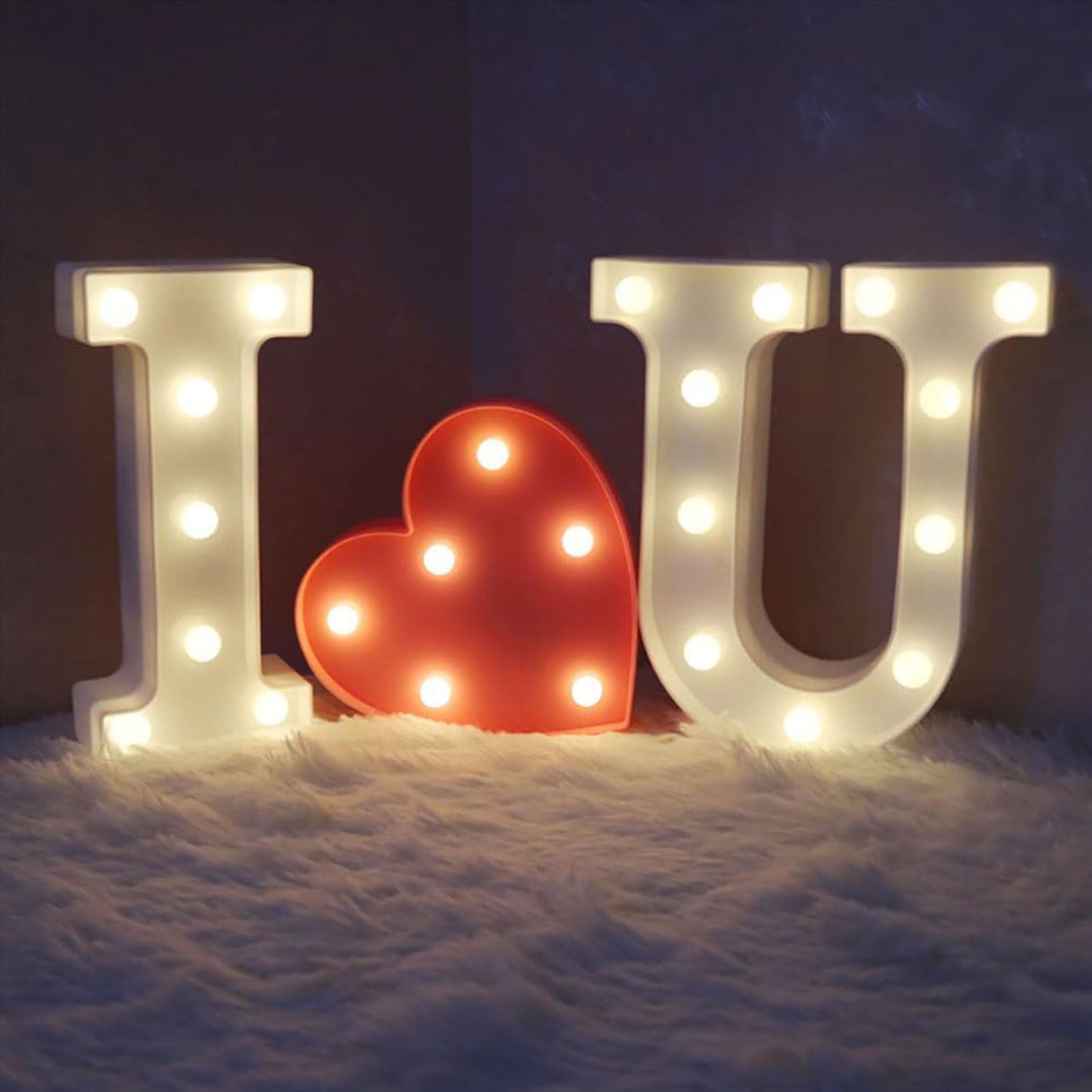 CSKB Light Up I Love You Letters Sign for Wedding LED Heart Marquee Lights Night Light Lamp Christmas Holiday Gift Home Party Decoration