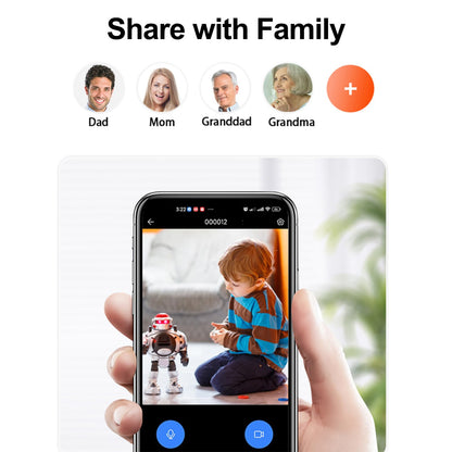 Video Calling Camera with 2.8 inch HD Screen Voice Assistant, 1080P Indoor Home Security Camera, Indoor Home Pet/Nanny/Baby/Elder/Dog Camera with Phone App