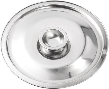 Silver Stainless Steel Pan and Pot Lid, Universal Replacement Cover for Skillets and Frying Pans, 16cm Diameter
