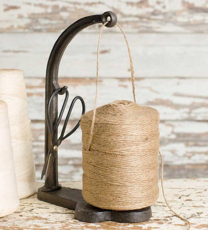 Neletao Vintage Style Cast Iron Twine and Shears Set for Crafting, Gardening, Kitchen, Gift