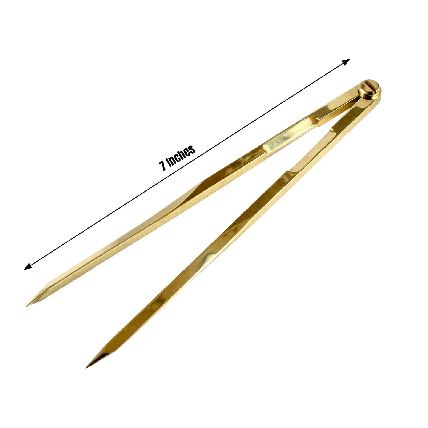 Calyron Navigation Straight Pattern Artist Solid Brass Divider Drawing Tool Professional 7” Long Marine Compass with Handmade Leather case for Training Purposes