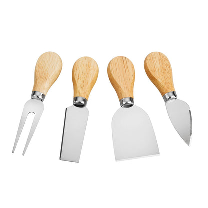 YXChome 4 Cheese Knives Set - Cheese Knife,Cheese Fork,Cheese Slicer,Butter Knife - Mini Premium Stainless Steel Cheese Knife Set - Cheese Knives for Charcuterie Board - Charcuterie Boards Accessories