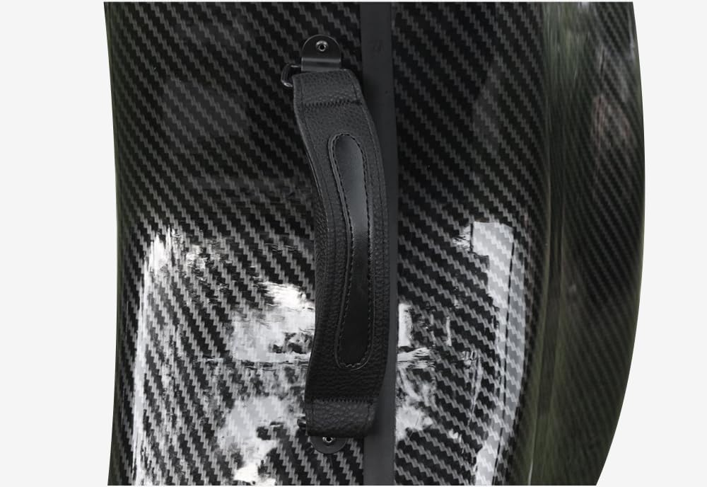 4/4 Full Size Cello Case Hard Mixed Carbon Fiber Strong & Ultralight Cello Box ca. 4.0 kg with Strong Handle & 2 Bow Holders & Back Straps & Wheels (Black)