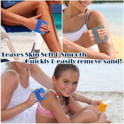 iselyn 4Packs Sand Remover for Beach, Talc-Free Sand Removal Bags for Adults & Kids, Skin-Friendly Sand Off Bags Beach Vacation Camping Essentials