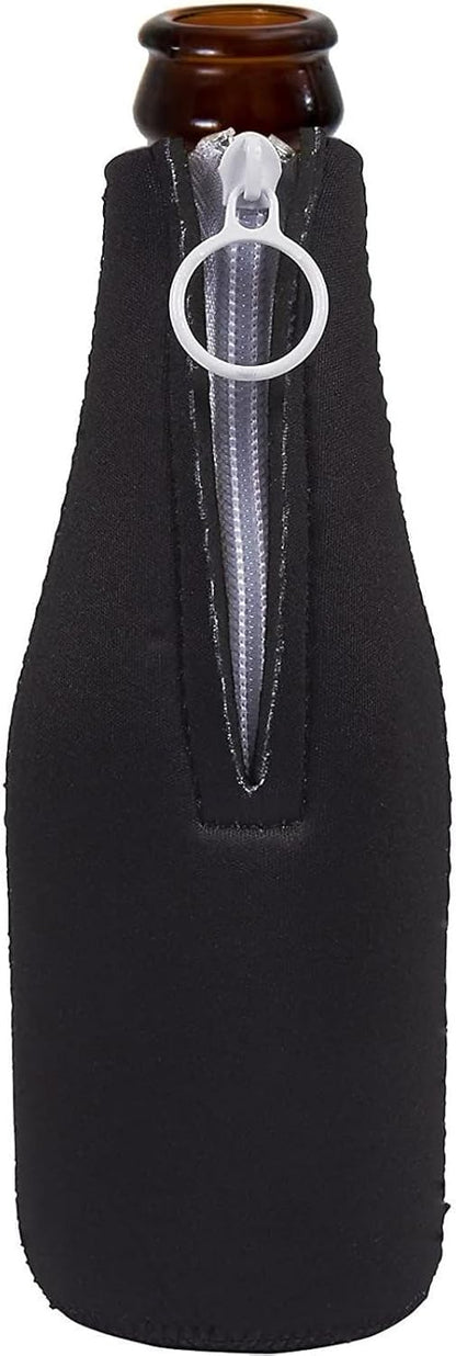 Cozy 12 oz, Pack 12 BLUE PANDA Neoprene Beer Sleeve - Black & White, of - Insulated Beer Bottle Cooler & Soda Can