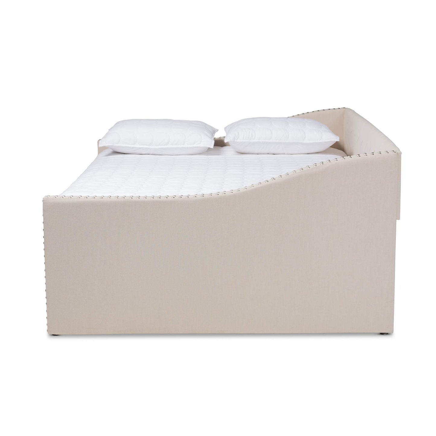 Baxton Studio Daybed, Queen, Beige
