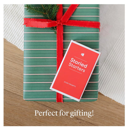 Custom Hardcover Family Memory Keepsake Book + Storied Starter Cards (78 Cards) - Complete Legacy Bundle Gift for Grandparents & Parents - Preserve Family Stories & Memories