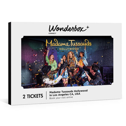 Wonderbox Madame Tussauds Hollywood Gift Box, 2 Admission Tickets for Wax Museum, Gift Experience for Kids & Families