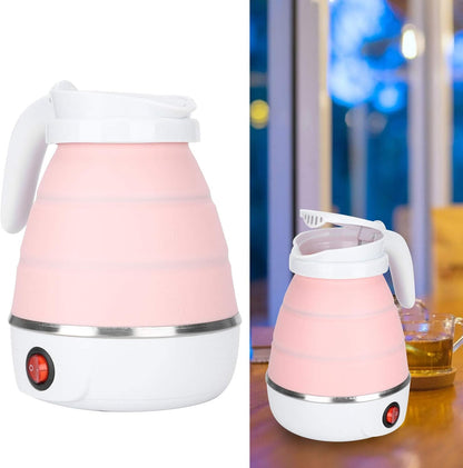 Electric Kettle, Portable Folding Water Boiler Silicone Household 400W US Plug 110V