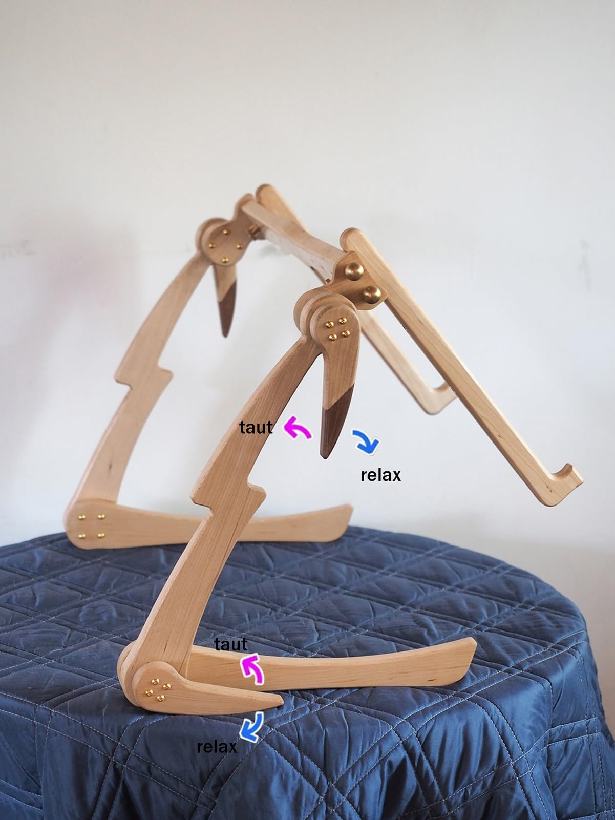 FENOKD Embroidery Stand Embroidery Hoop Adjustable Embroidery Stand, Maple Wood,Frame Cross Stitch Floor Stand,Sewing, and Art Crafts, 15.74in*16.53in,Maple Wood-15.74in*16.53in