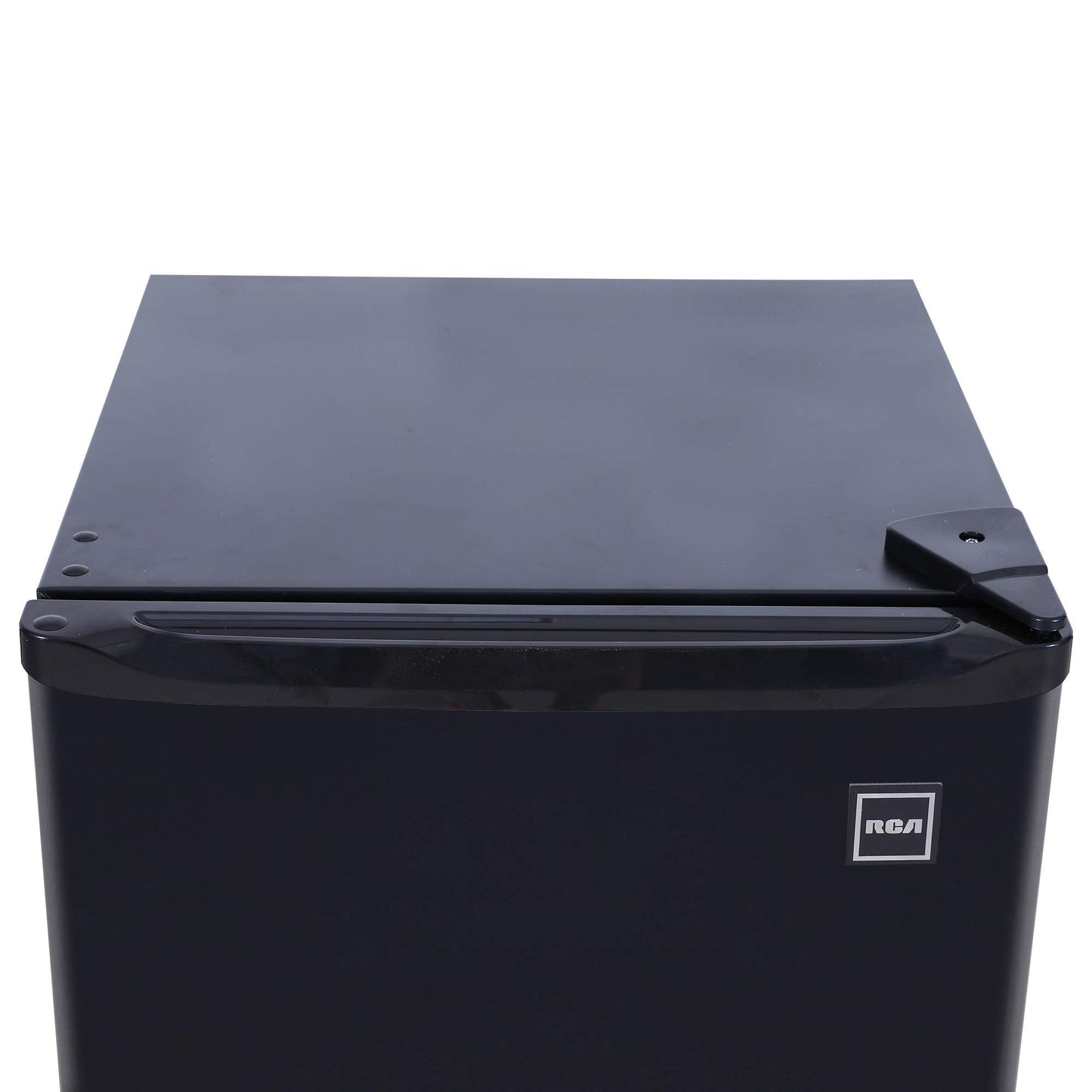 RCA RFR321-B-Black-COM RFR321 Single Mini Refrigerator-Freezer Compartment-Adjustable Thermostat Control-Reversible Doors-Ideal for Dorm, Office, RV, Garage, Apartment-Black Cubic Feet, 3.2 CU.FT