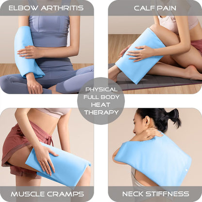 Boncare Stay On NO Auto-Off Hot Heating Pad for Cramps and Back Pain Relief Boncare Fomentera Electrica Lumbar Moist & Dry Heat Washable Cover (Sky Blue) (12"x15", 1.00, Count)