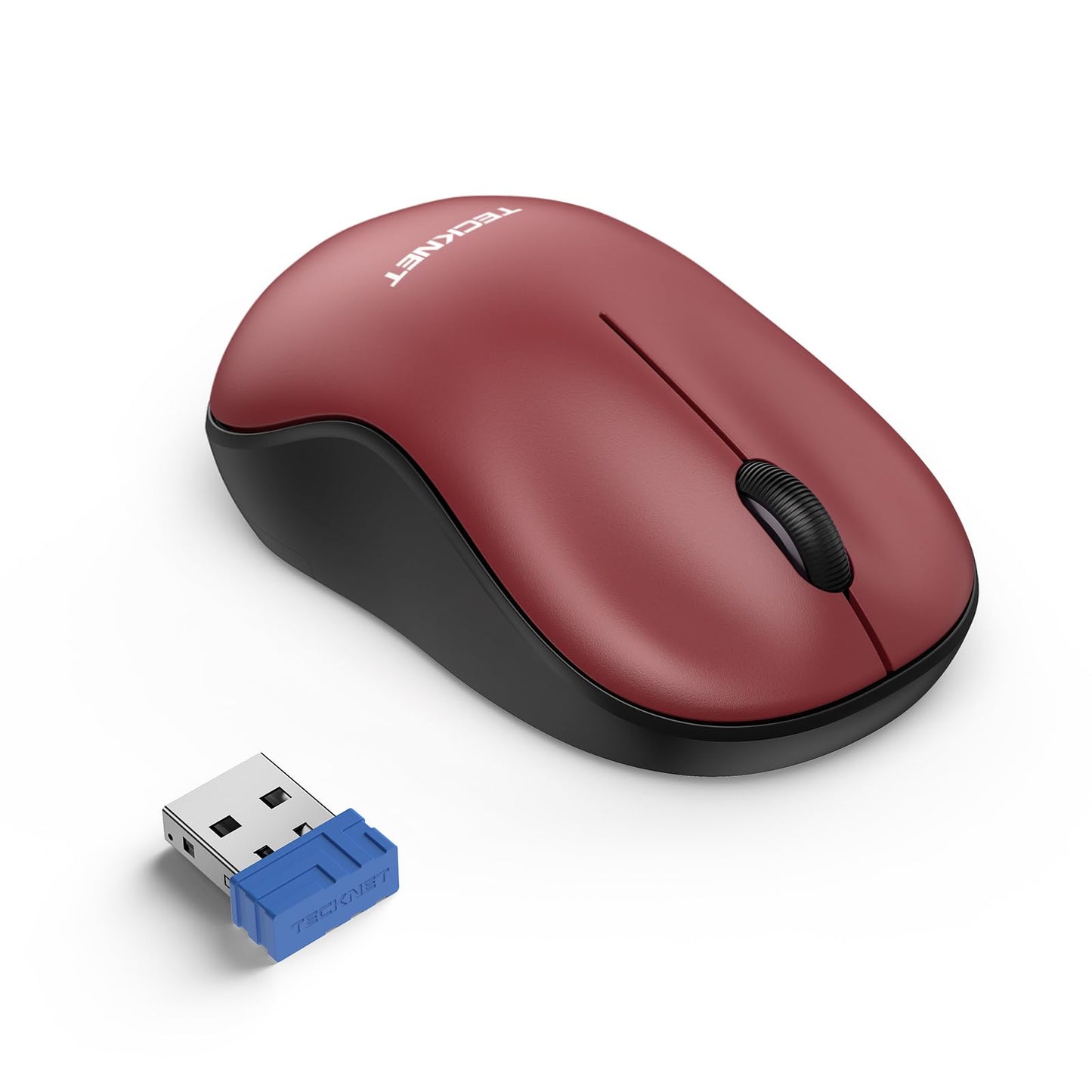 TECKNET Wireless Mouse for Laptop, 2.4G Silent Computer Mouse Quiet Click with 5 DPI Levels,Contoured Grip,Small Portable 30 Months Battery Cordless Mice for PC, Chromebook, Mac - Pink