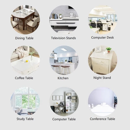 12 Inch 1.5mm Frosted Round Table Cover Protector, Thick Plastic Desk Protector Mat, Round Waterproof PVC Desk Cover