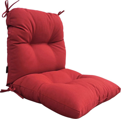 Set Bright Red High Back Chair Cushions - BOSSIMA Replacement for Indoor & Outdoor