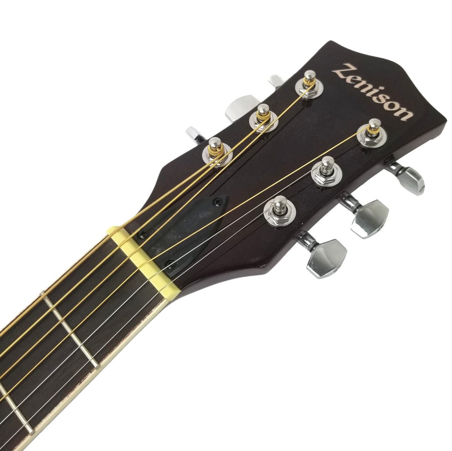 Acoustic Electric Guitar Sunburst Mahogany Traditional Resonator with Built-in Pre Amplifier, Steel Strings