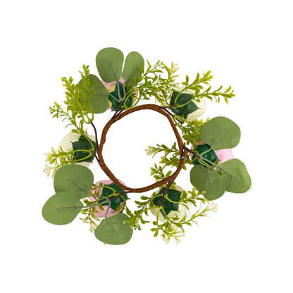 GXFCHYL Artificial Floral Wreaths, 10Pcs Pink, Cream Rose Candle Floral Wreaths 8.27In Artificial Flowers Wedding Centerpieces for Tables